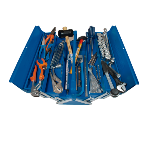 Caixa de ferramentas com 73 ferramentas, 5 gavetas, 1335GM, GEDORE
